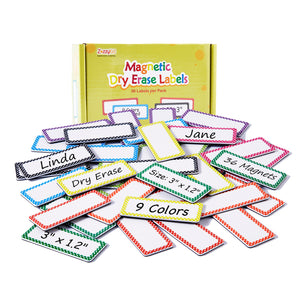 Magnetic Dry Erase Name Plates --3 x 1.2"
